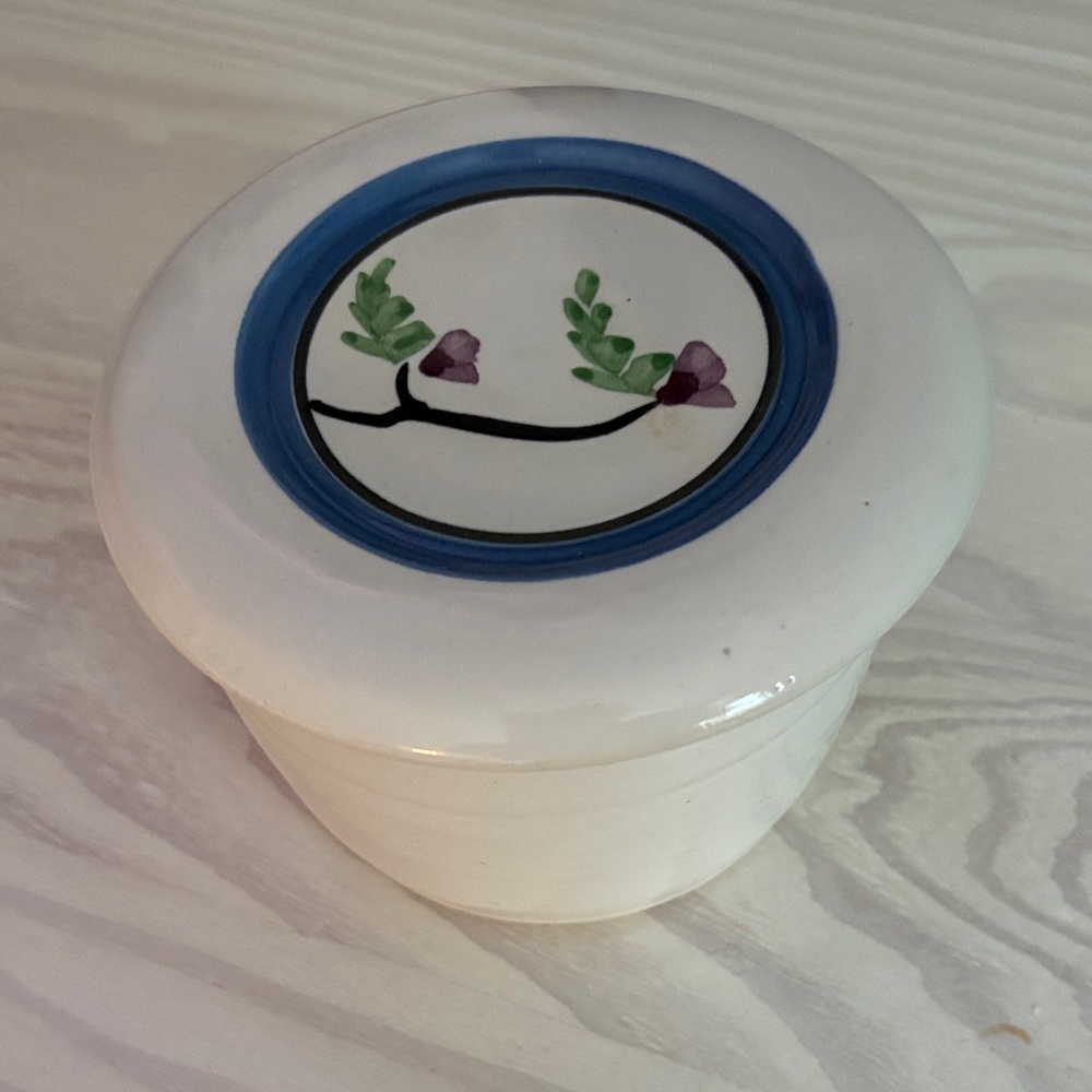 James Sloss Pottery Hand Painted with Flowers French Butter Bell